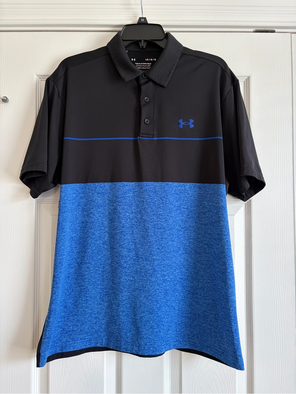 Men's Black and Blue UA Polo Shirt